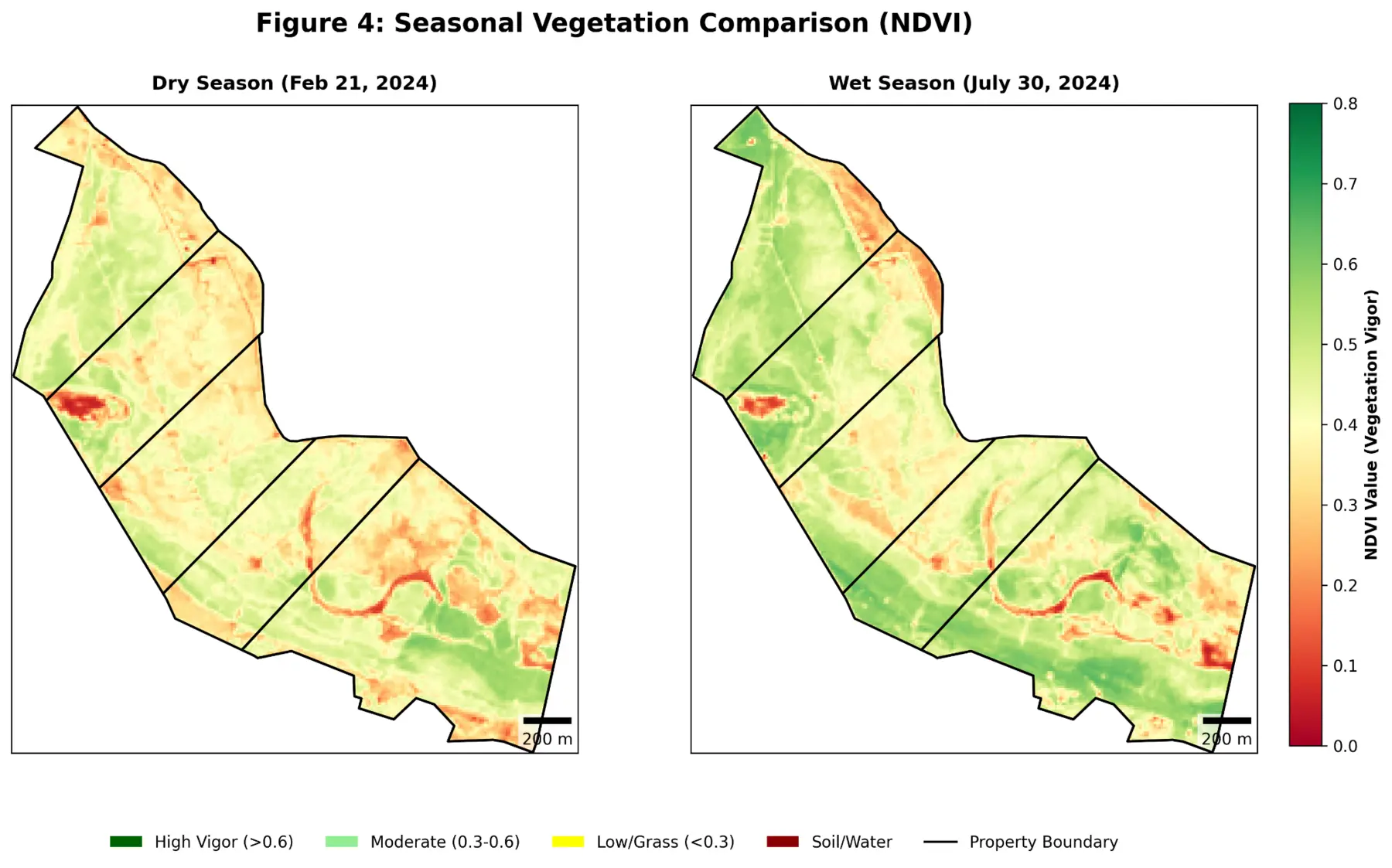 Seasonal Coastal Vegetation & Moisture Monitoring